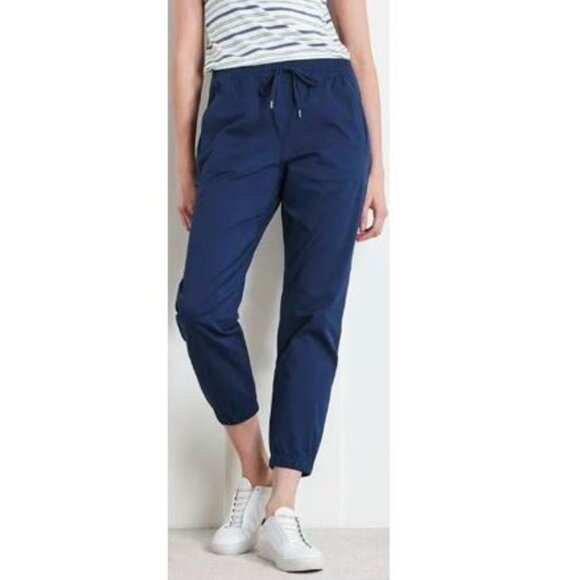 RW&Co, Cotton midrise jogger pants in medieval blue - Picture 2 of 12